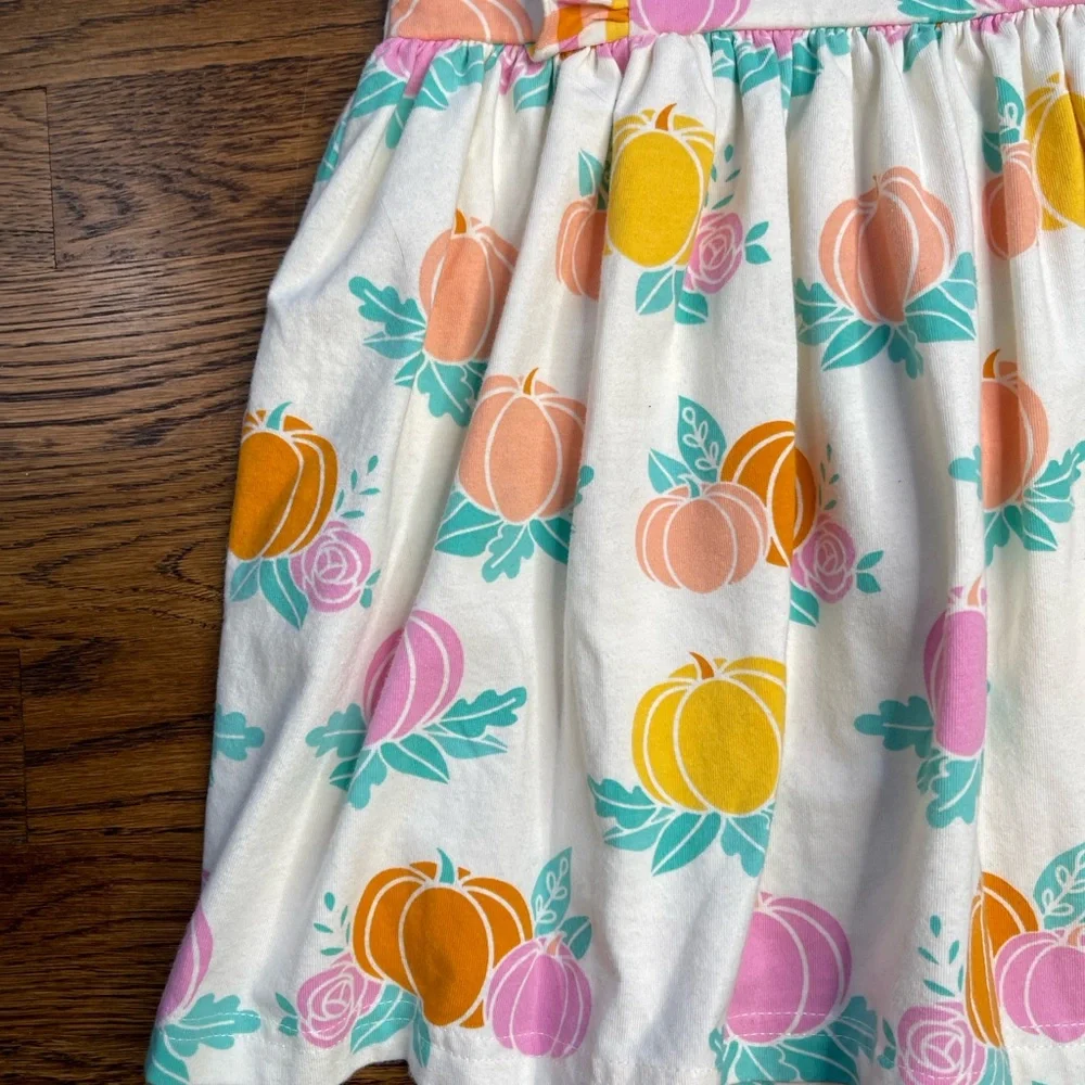 Eleanor Rose Girls Fall Rory Pumpkin Print Sleeveless Top w/ Ruffled Detail 7-8
